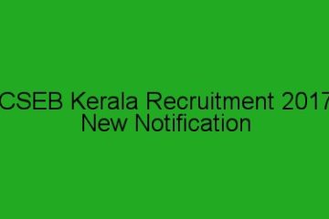 CSEB Kerala Recruitment Notification and Application Form
