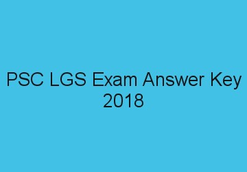 PSC LGS Answer Key