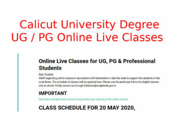 Calicut University UG/PG Live Classes - ASAP Online Class