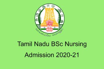 Tamil Nadu BSc Nursing Admission 2020