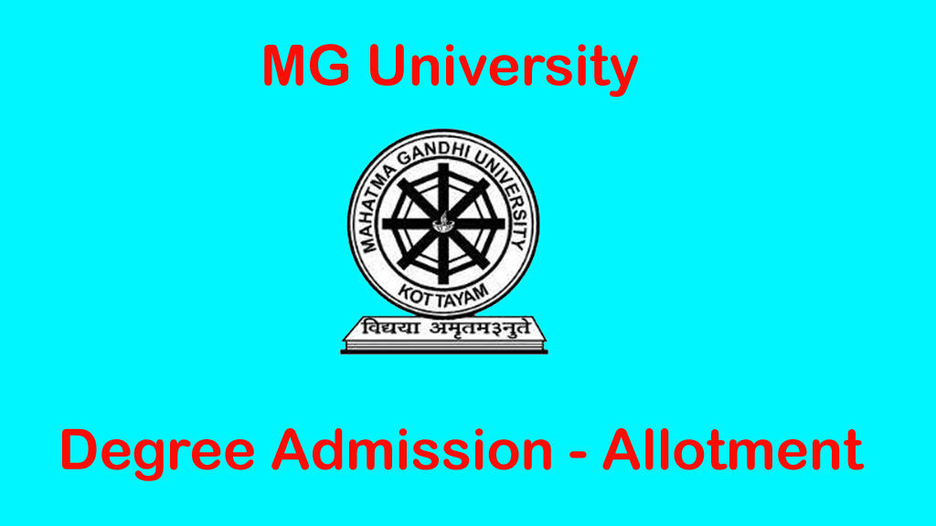 MG University Degree Admission Allotment