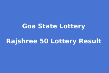 Goa Rajshree 50 Lottery