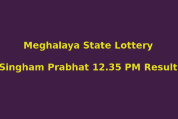 Meghalaya Singham Morning Lottery