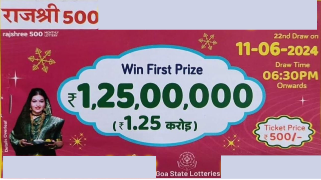 Goa Rajshree 500 Monthly Lottery Result